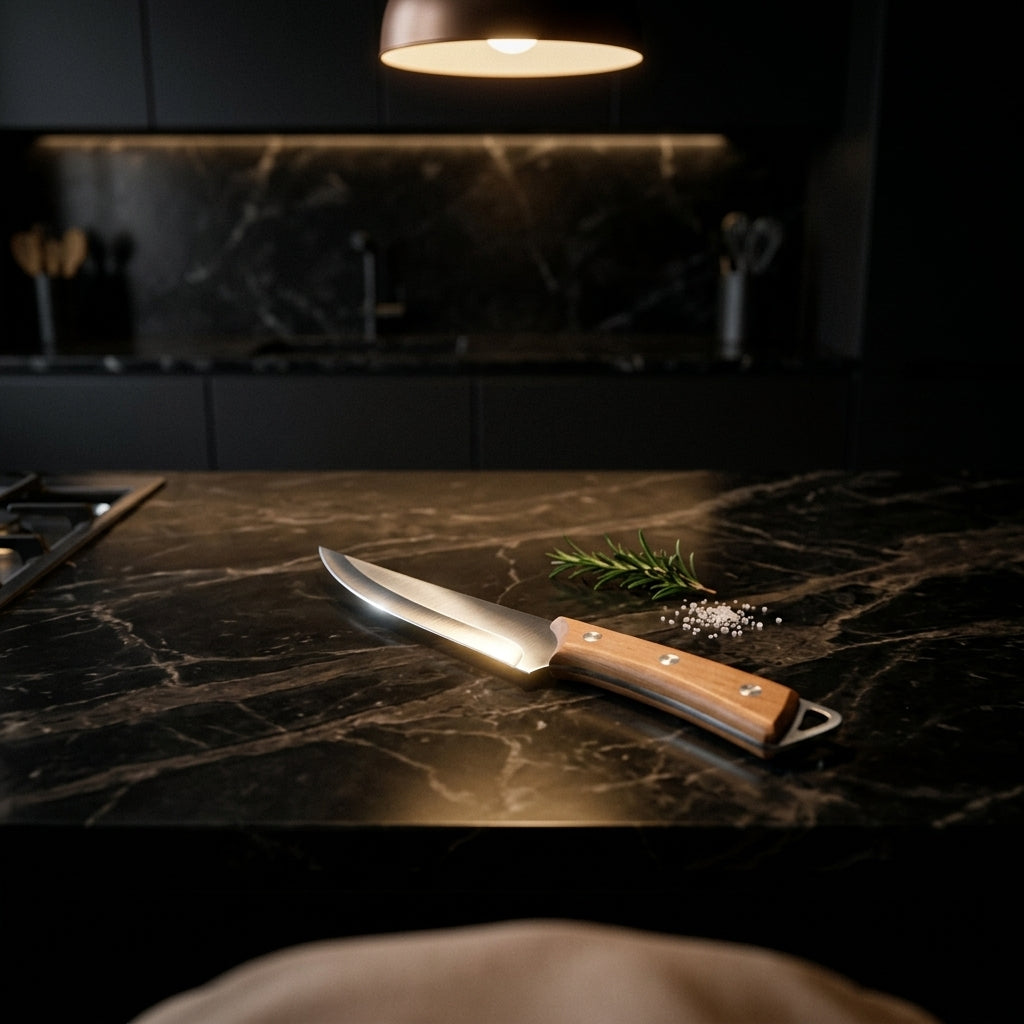 Cuchillo Limbrano en una cocina oscura